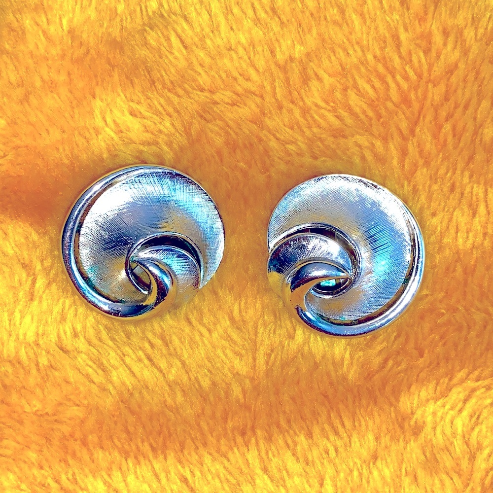 Trifari MCM clip on “wave” earrings